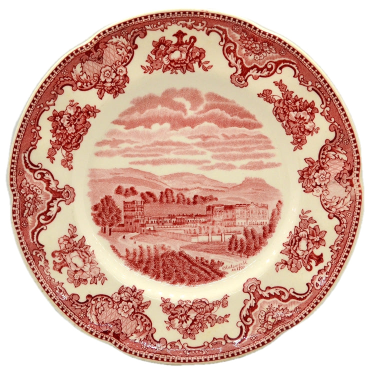 Johnson Bros China Red and White Chatsworth Dessert Plate