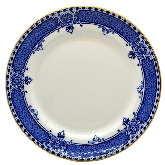 Antique Bourne & Leigh Blue and White Chester China 9-1/8th-inch Dessert Plate