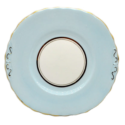 Colclough China Harlequin Ballet Pastel Blue Cake Plate