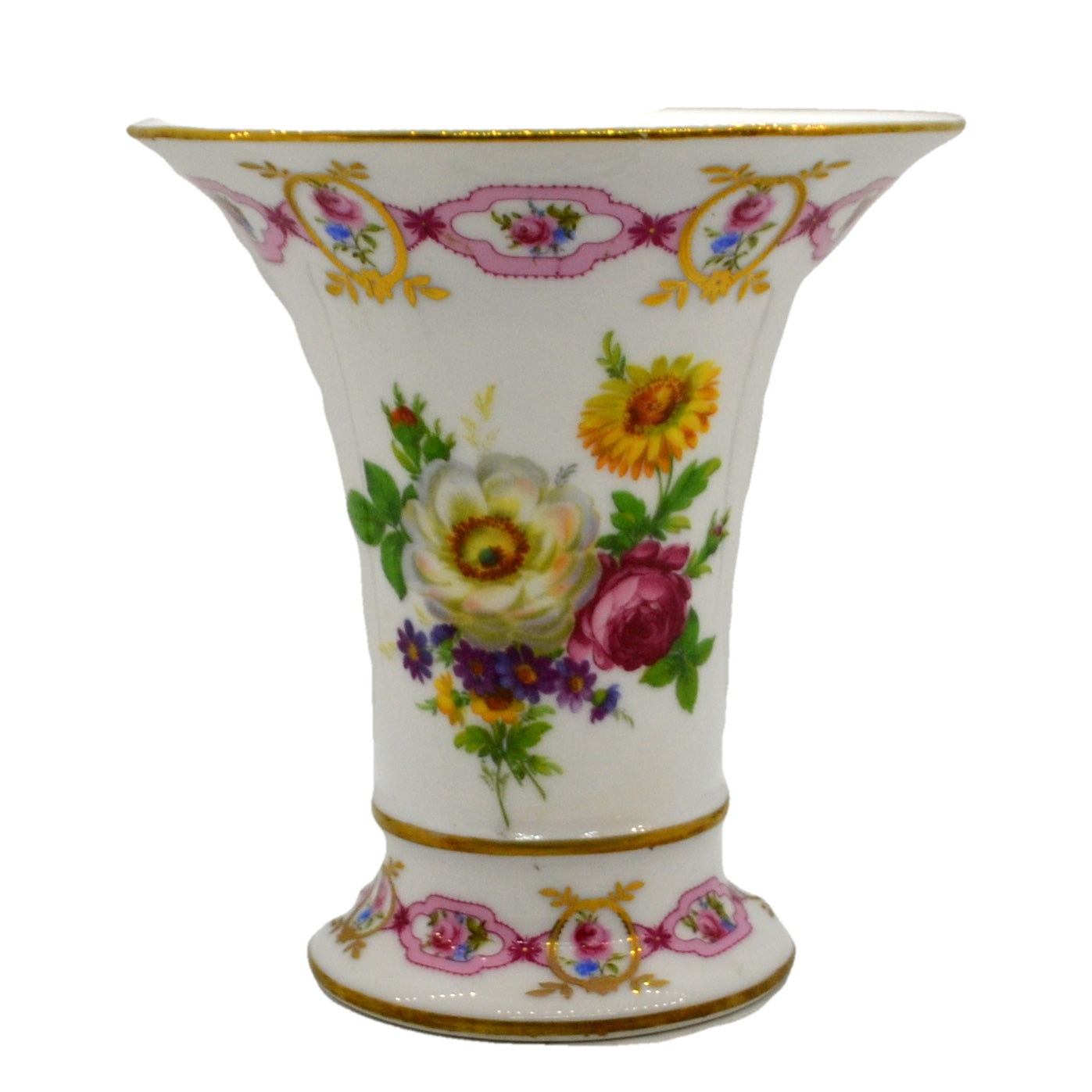 Orchid China Floral 6-inch Trumpet Vase