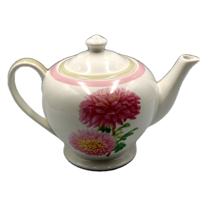 RHS Queens Churchill Chrysanthemum Floral China Large Teapot