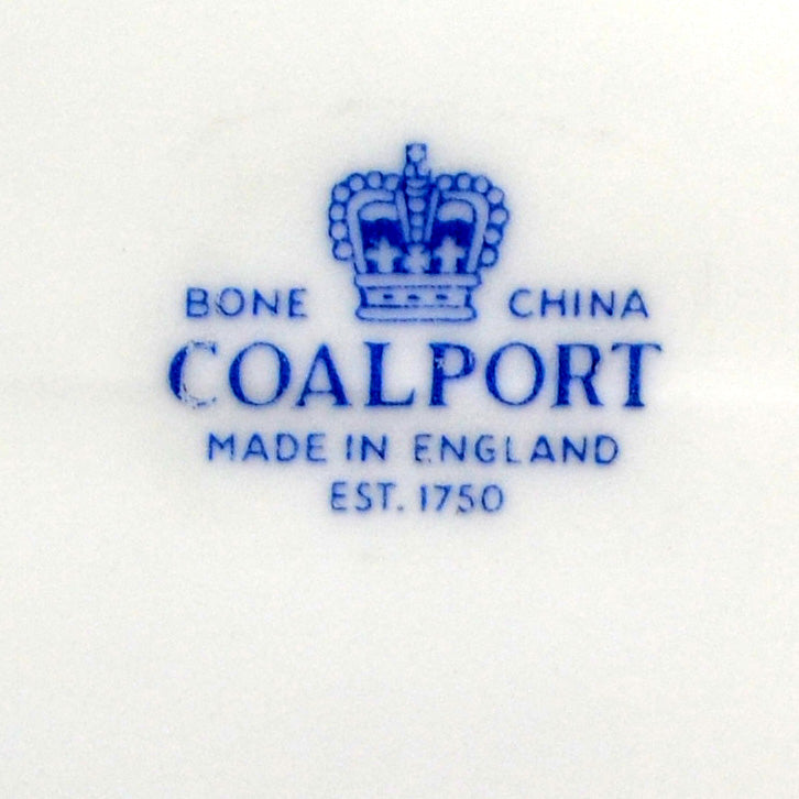 Coalport Porcelain China Powder Blue and White Gilt Platter