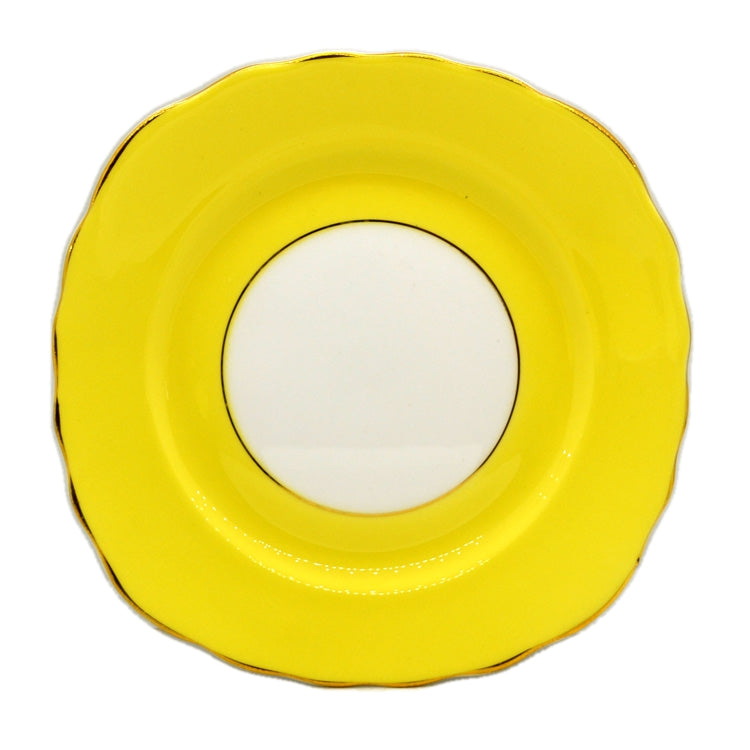 Colclough China Harlequin Ballet Yellow Square Side Plate – Vintage ...