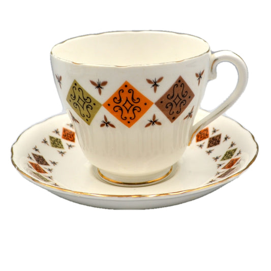 Colclough Ridgway Crispin 8198 Breakfast Cup and Saucer