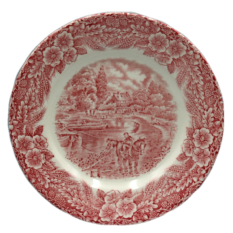 Broadhurst Ironstone Red and White China Constable Series 6.5-Inch Side Plate