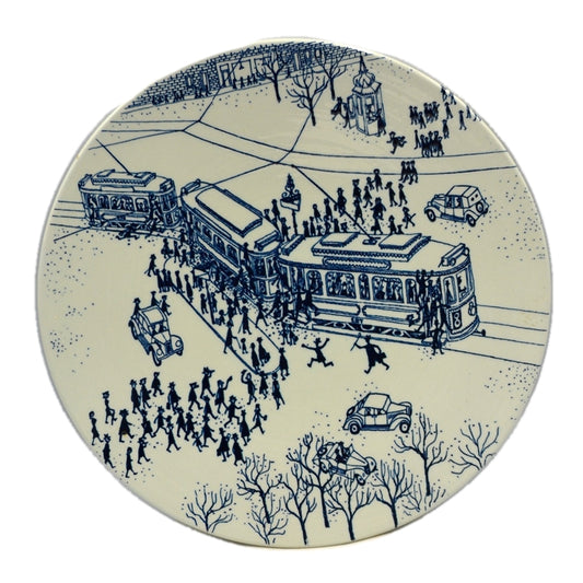 Nymolle Art Faience Hoyrup Copenhagen Streetcar China Wall Plate