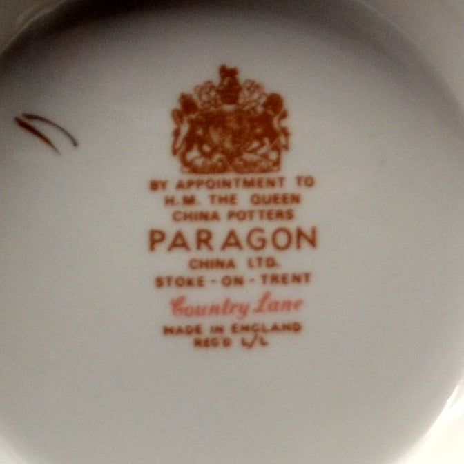 Vintage Paragon China Country Lane Tea Set Trio- Tea Pot, Sugar Bowl and Milk Jug