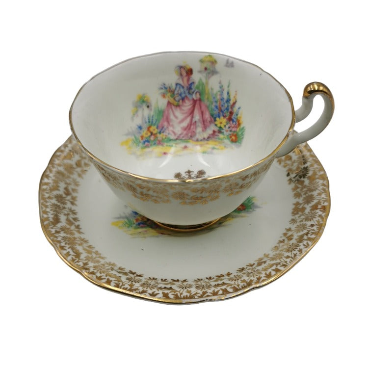 Vintage Imperial Fine English China Crinoline Lady Teacup and Saucer ...