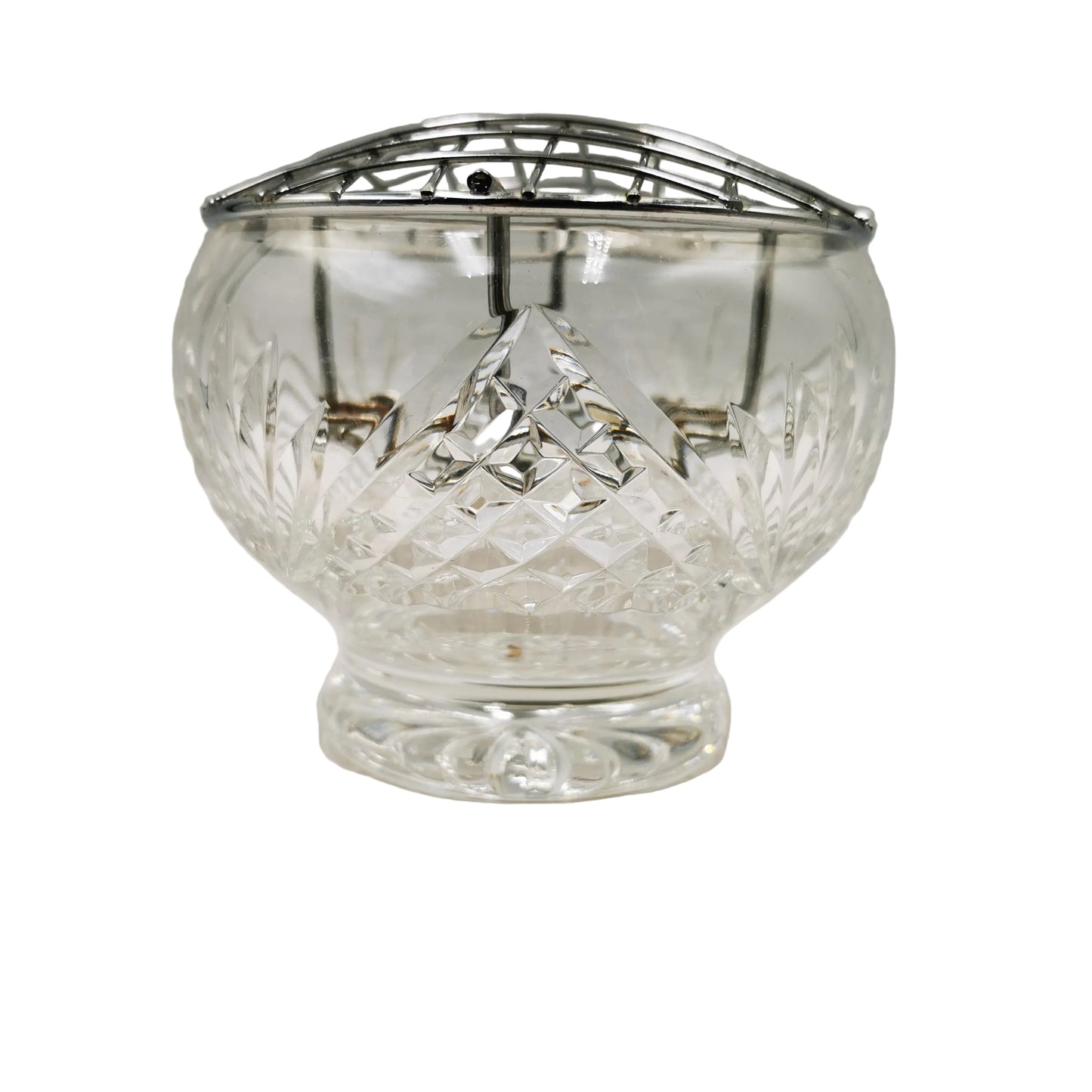 Vintage Lead Crystal Glass 5-inch Rose Bowl