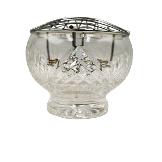 Vintage Lead Crystal Glass 5-inch Rose Bowl