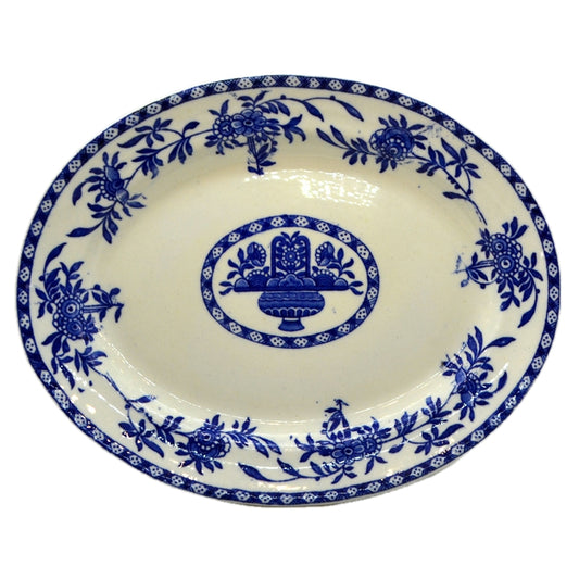 Antique Ironstone China Delft Blue and White Platter