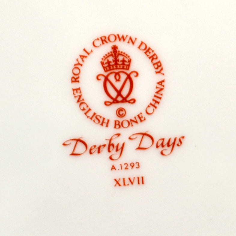Royal Crown Derby China Derby Days Cabinet Dessert Plate 1996