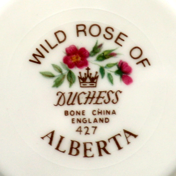 Duchess China 427 Wild Rose of Alberta Teacup & Saucer