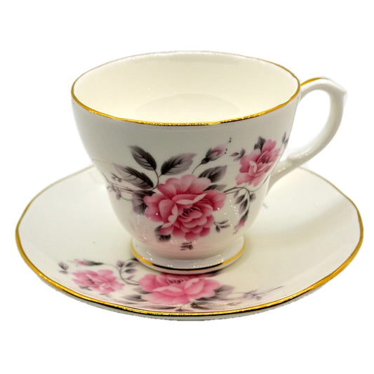 Vintage Duchess China Pink Rose Teacup & Saucer