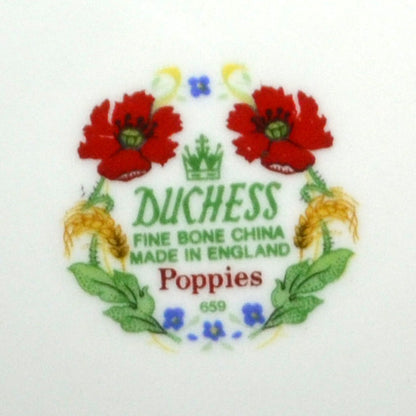 Vintage Duchess Poppies 659 China Dessert or Salad Plate