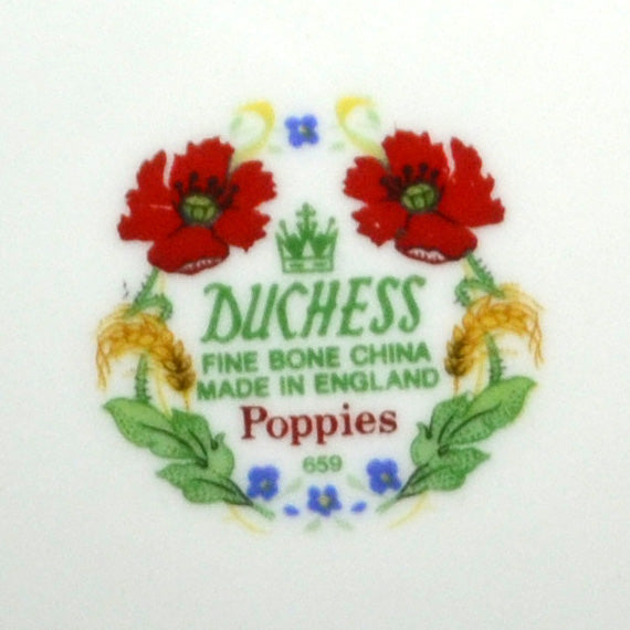 Vintage Duchess Poppies 659 China Dessert or Cereal Bowl