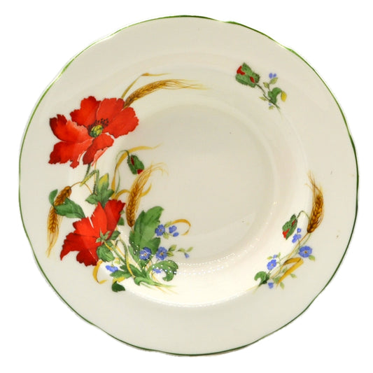 Vintage Duchess Poppies 659 China Rimmed Soup Bowl