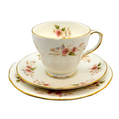 Duchess China 316 Glen Teacup Saucer and Side Plate Trio