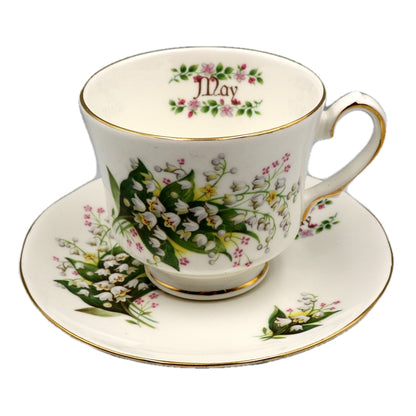 Duchess China Flowers of the Month May Teacup & Saucer