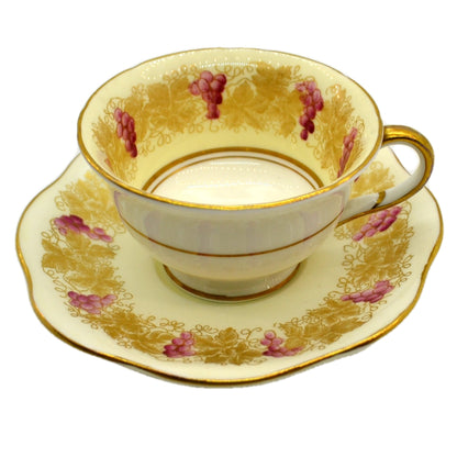 Elijah Bain Foley China 2844 Vine Fruits Samll Teacup and Saucer