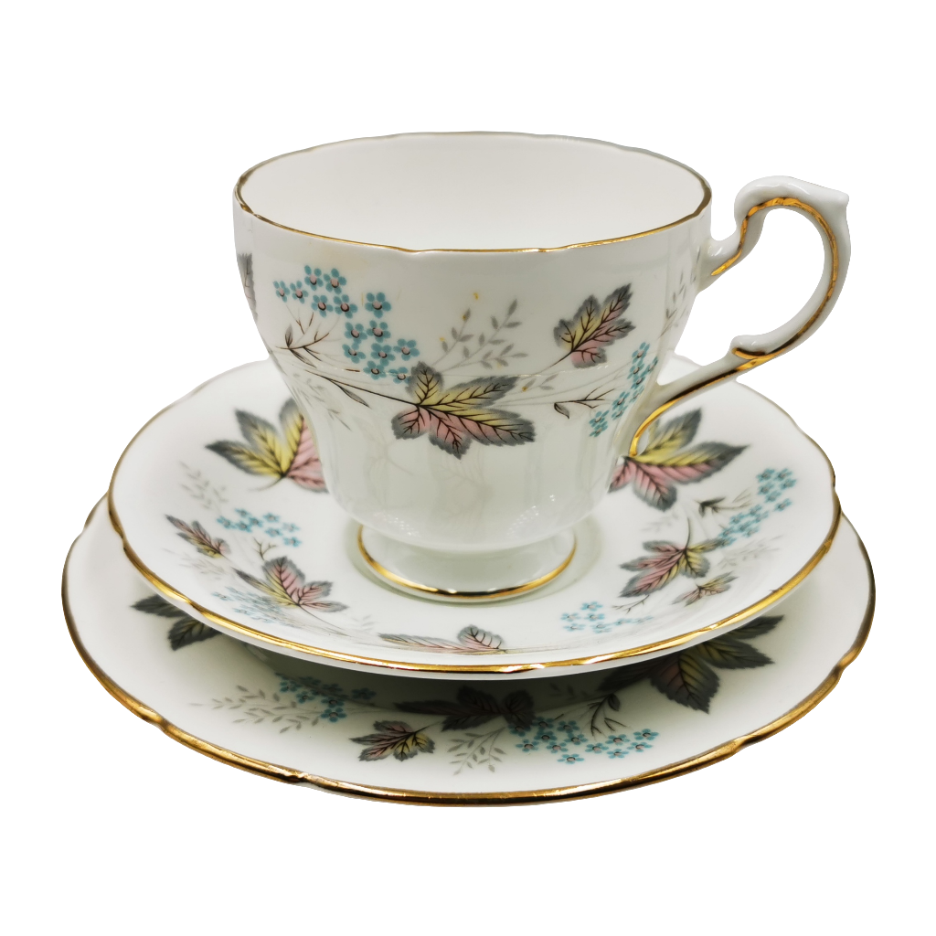 Paragon China Enchantment Teacup Saucer and Side Plate Trio