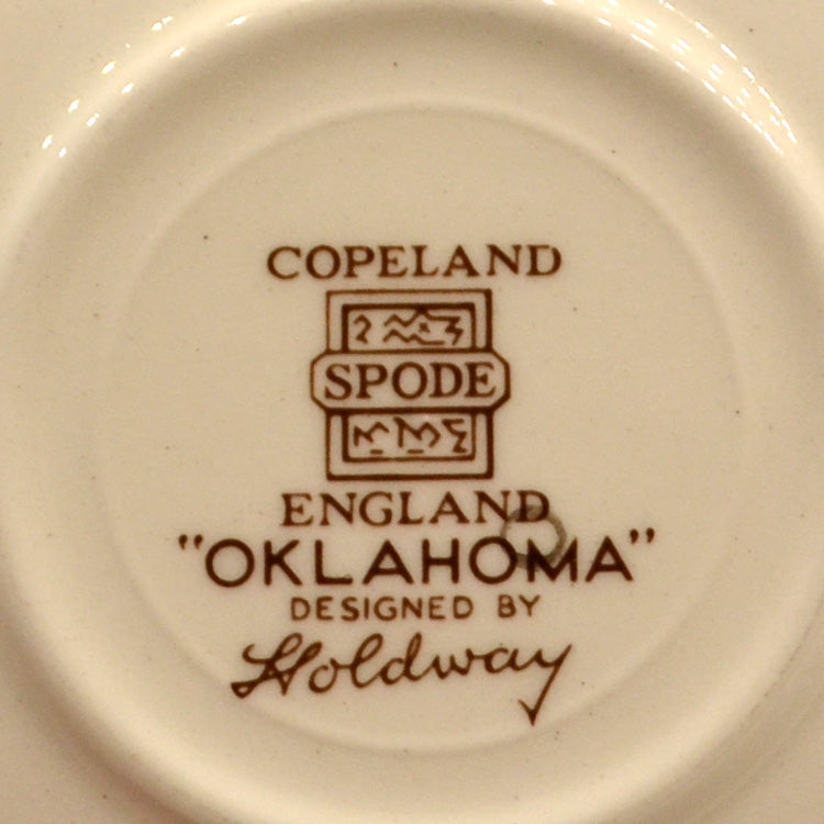 Copeland Spode Oklahoma China Teacup Trio by Harold Holdway