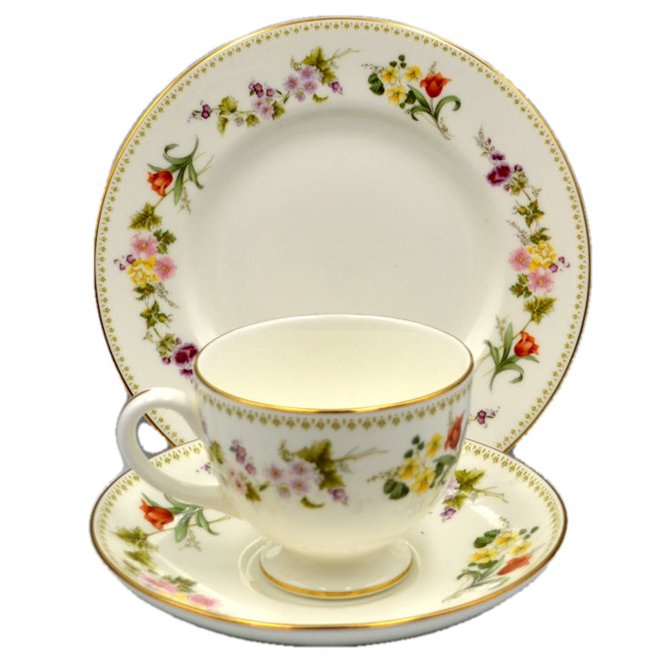 Wedgwood China Mirabelle R4537 Teacup Saucer and Side Plate Trio