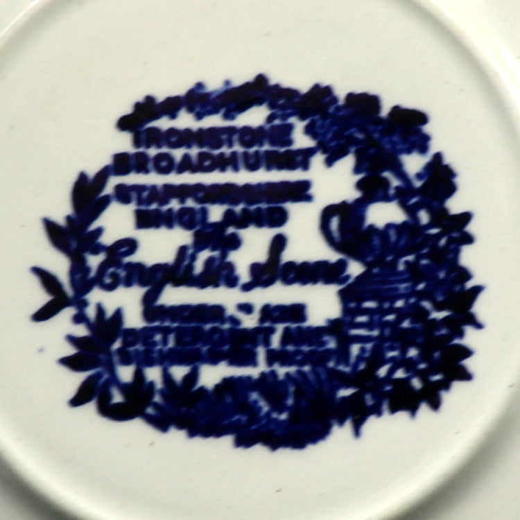 Broadhurst Ironstone Blue and White China English Scene Saucer