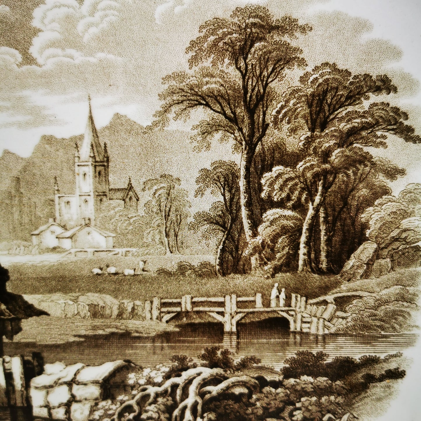 Beech Hancock & Co English Scenery Ironstone China Platter