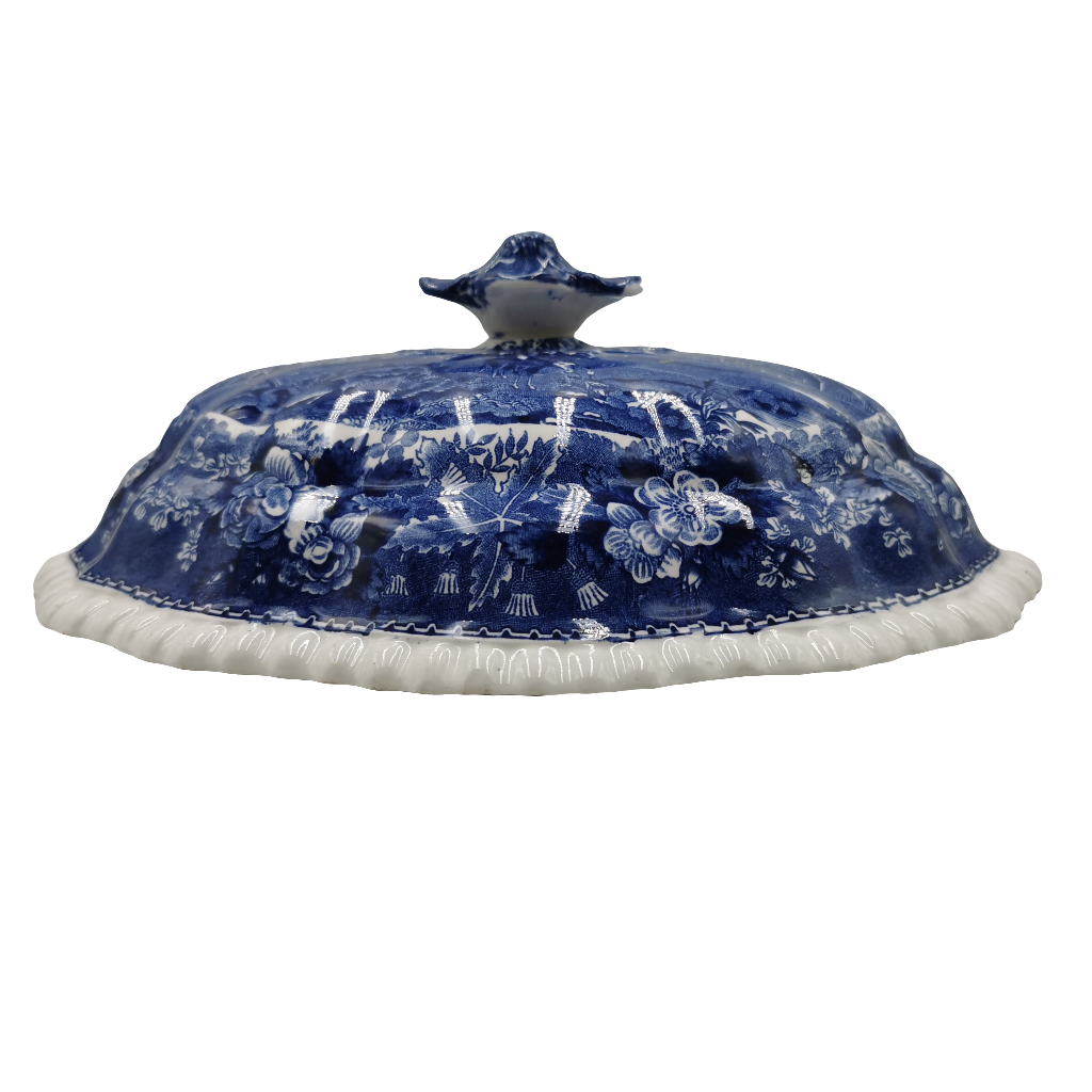 Adams English Scenic Blue and White China lid for Tureen