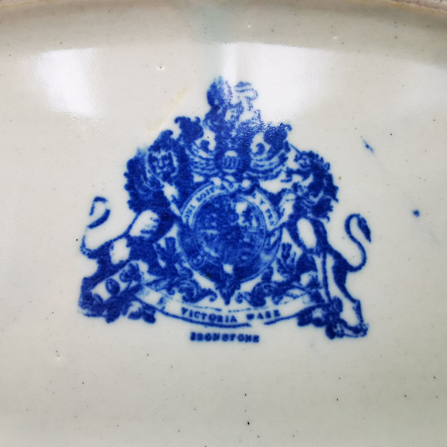 A Reproduction Victoria Ware China Meat Platter based on Spode's Tower