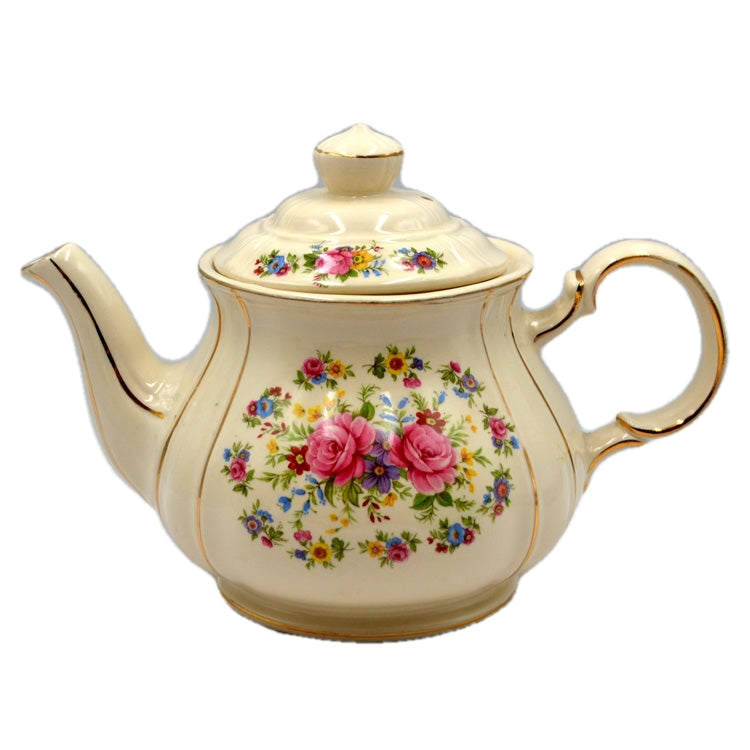 sadler floral china vintgae teapot