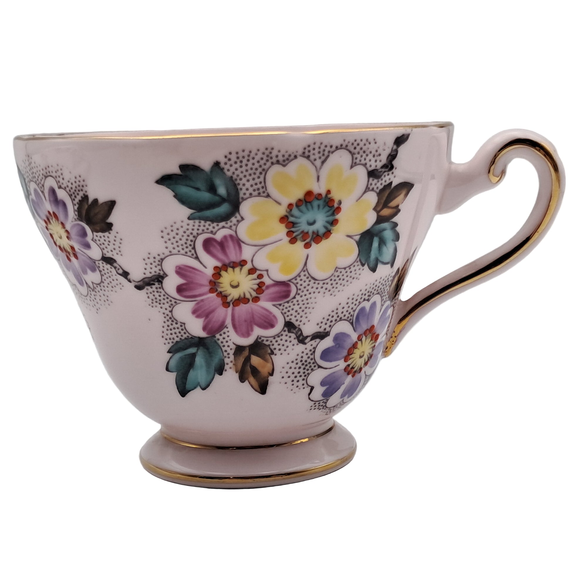 Tuscan Teacup and Saucer Plate by R H & S L Plant China c1950