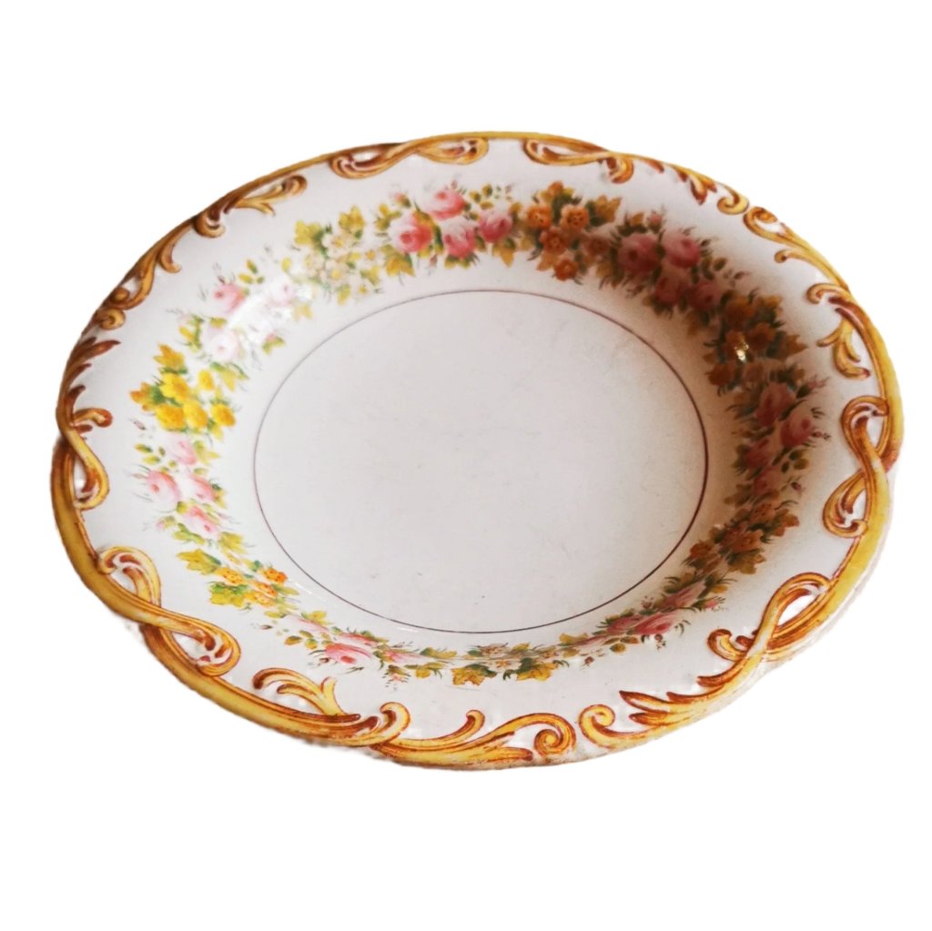 Antique Floral Pattern 6793 Ironstone China Fruit Stand