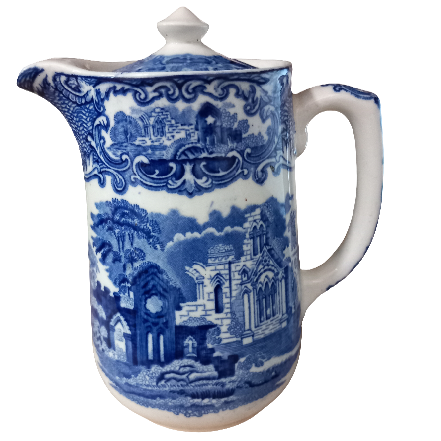 Antique George Jones and Sons Hot Water Jug with Free Lid