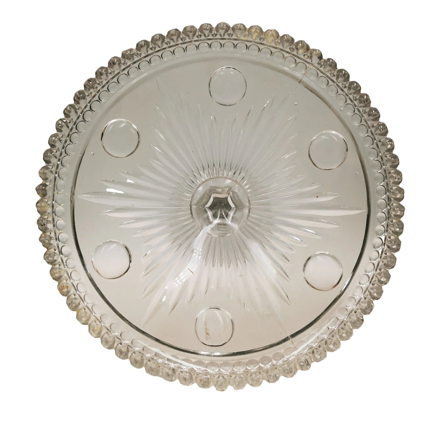 Tri-Molded-English-Clear-Glass-8.5-inch-Pedestal-Dessert-Stand