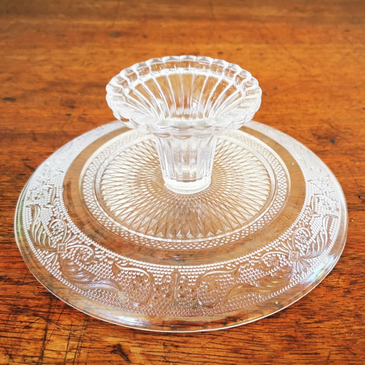 A pair of  Pedestal Glass Cake Stands