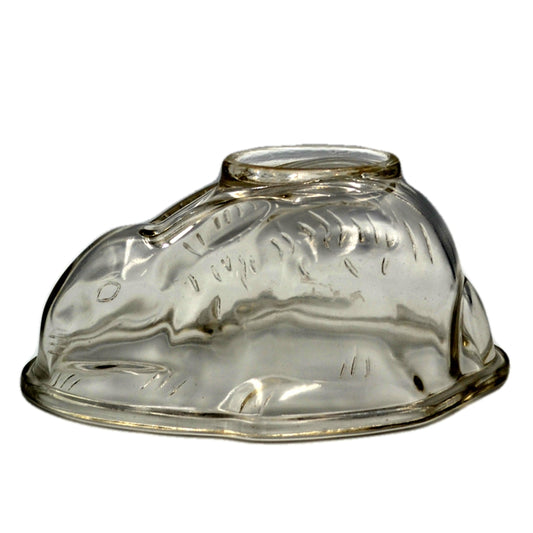 Vintage Pressed Glass Rabbit Jelly Mould