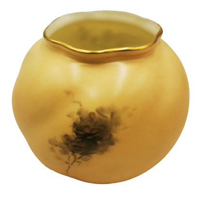 Antique Granger Royal Worcester G161 Shape Blue Tit Vase with Gilded Detail 1903