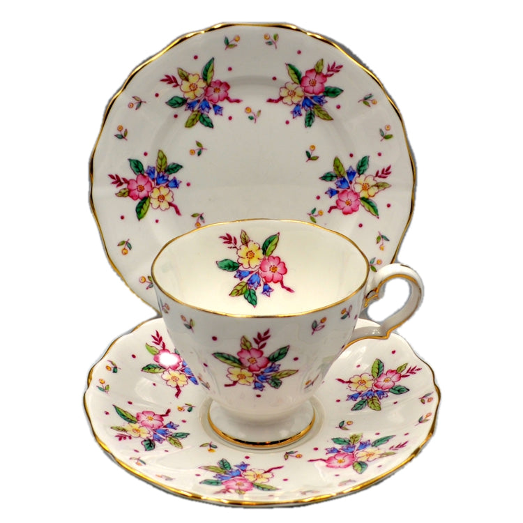 Jackson and Gosling Grosvenor China Bouquet A630 China Teacup Trio