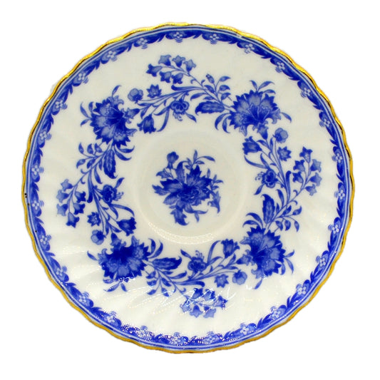 Minton Hardwicke Hall Blue and White China Saucer
