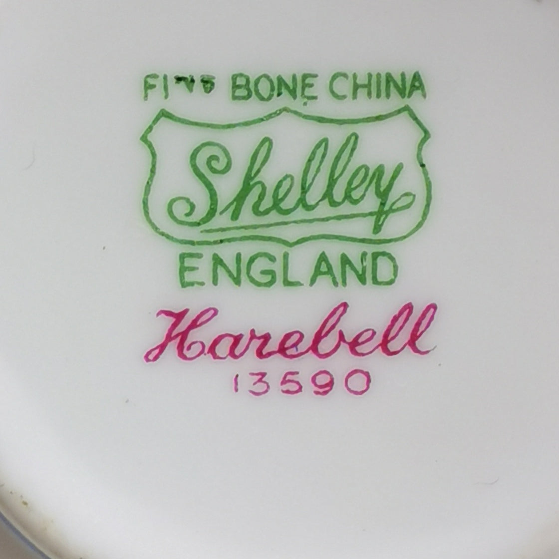 Shelley Harebell 13590 Floral China Teacup Saucer and Side Plate