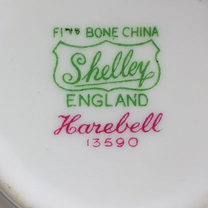 Shelley Harebell 13590 Floral China Teacup Saucer and Side Plate