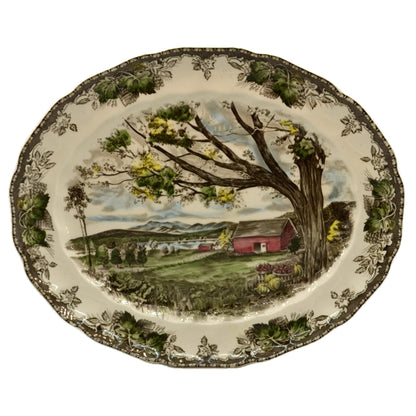 Johnson Bros China The Friendly Village "harvest Time" oval serving platter