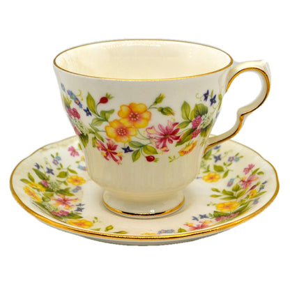 Colclough Hedgerow Bone China Shape D Teacup & Saucer