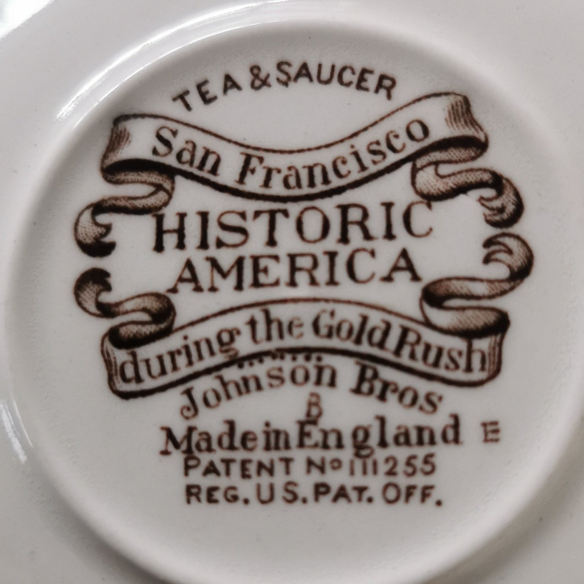 Johnson Bros China Historic America Teacup and Saucer