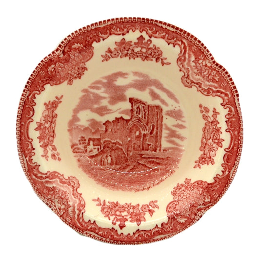 Johnson Bros China Red and White Old Britain Castles 6-Inch Cereal Bowl