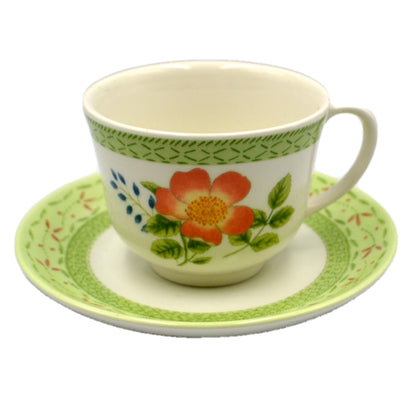 Johnson Brothers China Floral Sampler Teacup and Saucer