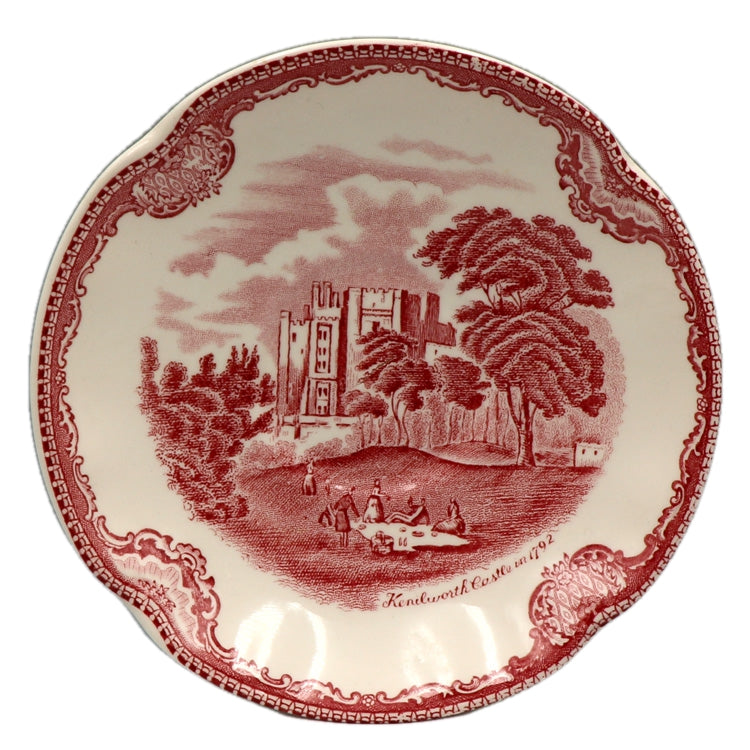Johnson Bros Red and White Old Britain Castles Kenilworth Saucer