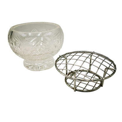Vintage Lead Crystal Glass 5-inch Rose Bowl